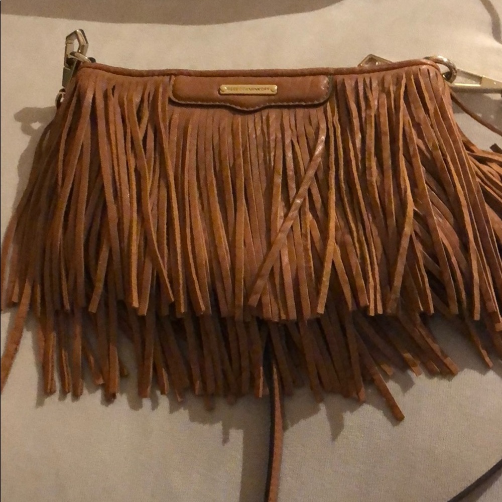 Brown fringe Rebecca Minkoff bag